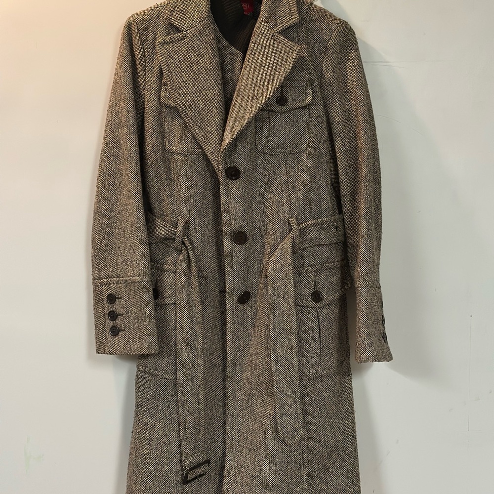 Women's Heavy Wool Blend Tweed Coat